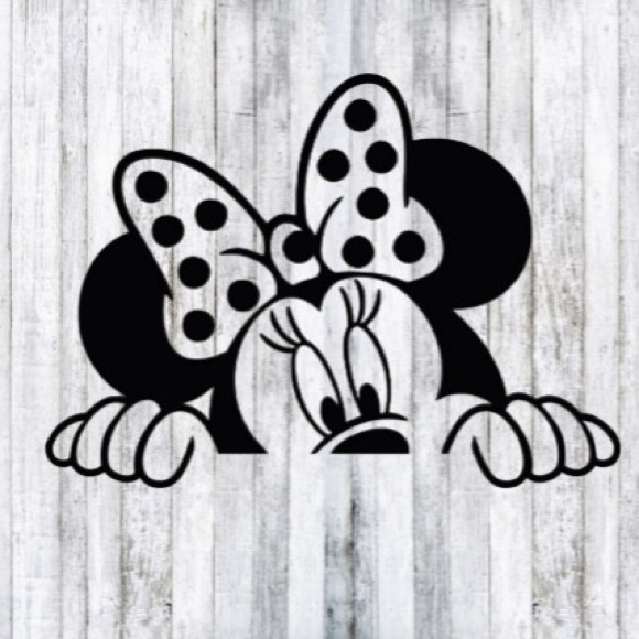 Disney Minnie Mouse Peek a Boo Sticker Car Decal - Picture 4 of 5